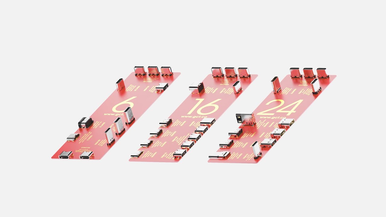 USB type-C: explore GCT's 6, 16, and 24-pin connector range