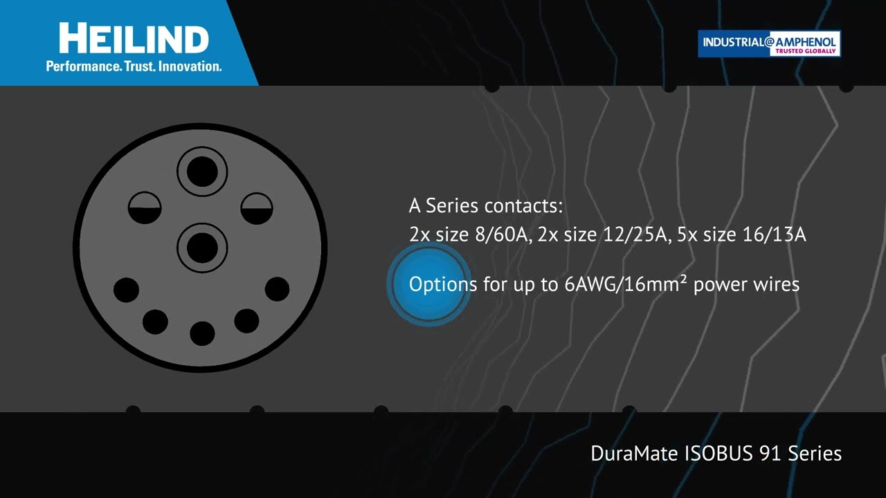 Amphenol Sine DuraMate ISOBUS 91 Series | Heilind Electronics