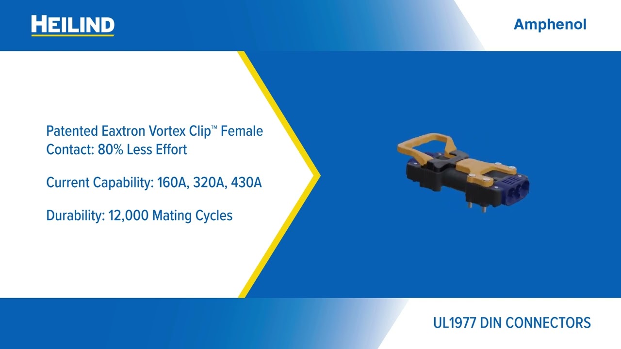 Amphenol Industrial Eaxtron UL1977 DIN Connectors | Heilind Electronics