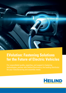 Electric vehicle charging with plug connected – Heilind Electronics fastening solutions for EV manufacturing