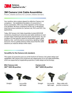 Brochure: 3M Camera Link Cable Assemblies