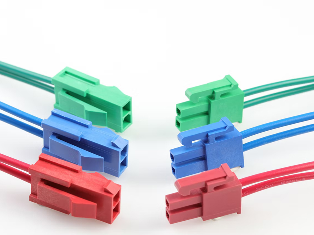 Assorted power connectors and wire-to-wire terminals for electrical and industrial applications