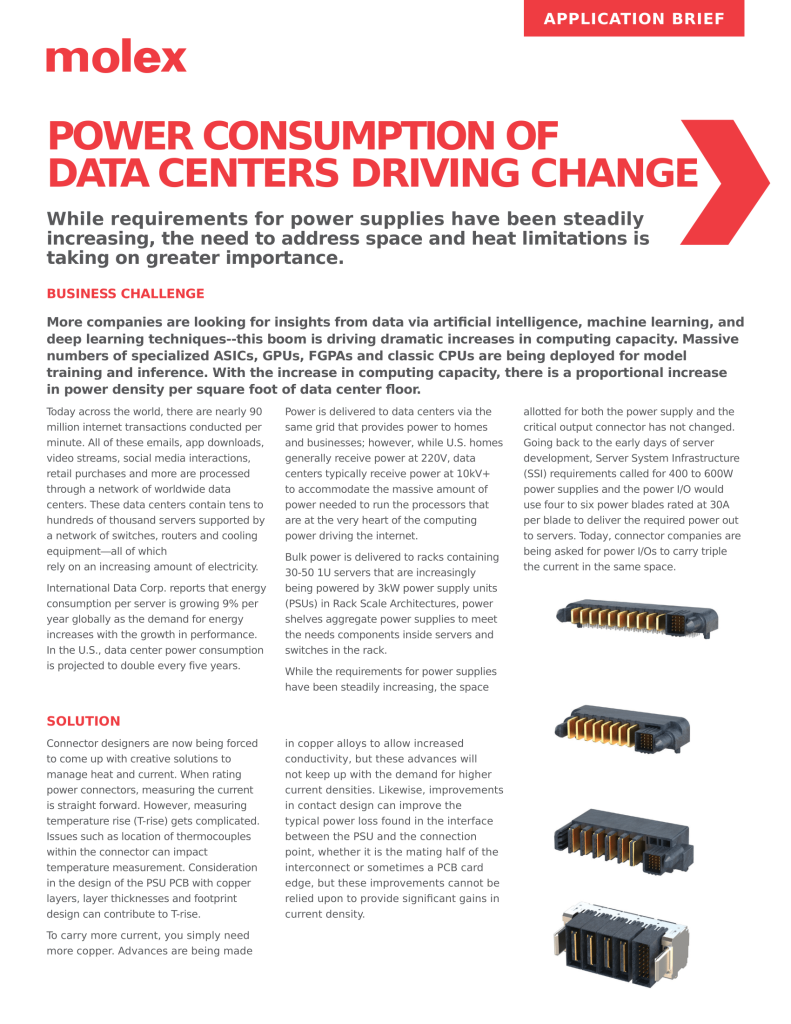 Power-Consumption-of-Data-Centers-Driving-Change Whitepaper Cover