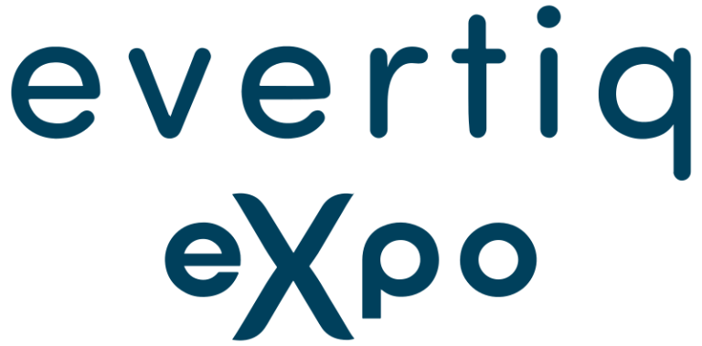 Evertiq Expo Logo, dark blue font color